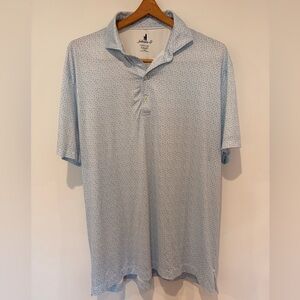 Johnnie-O Featherweight Performance Polo - Light Blue Floral - Large